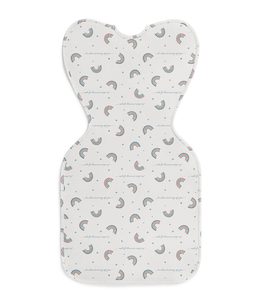 Swaddle Up™ 1.0 TOG Algodón Blanco Sueño Arcoíris
