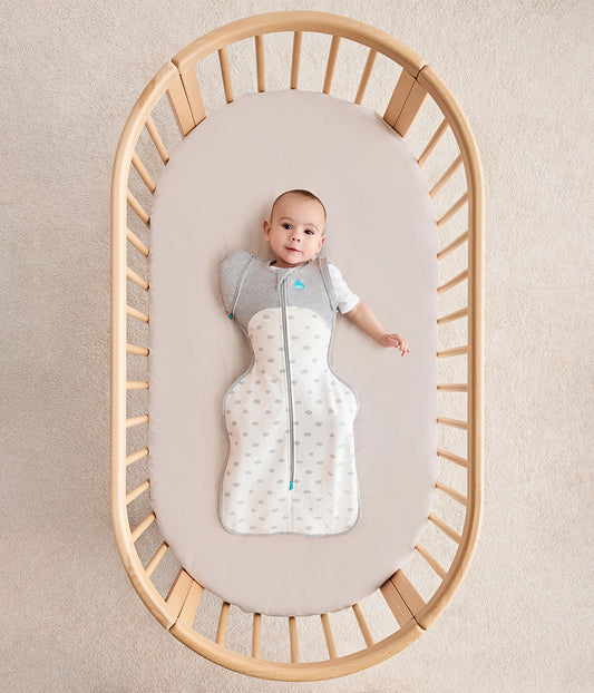 Swaddle Up™ Saco de Transición 1.5 TOG Algodón Fleece Blanco Mini Cloud