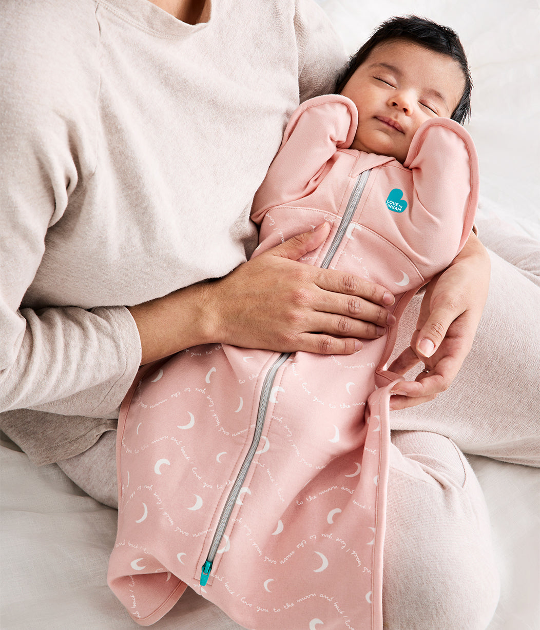 Swaddle Up™ Pucksack 1.5 TOG Baumwolle Altrosa Mond und zurück