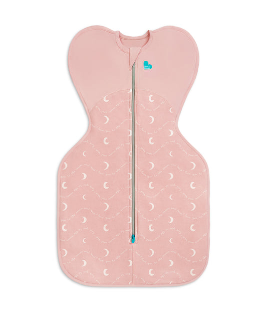 Swaddle Up™ 1.5 TOG Algodón Luna y espalda rosa polvoriento