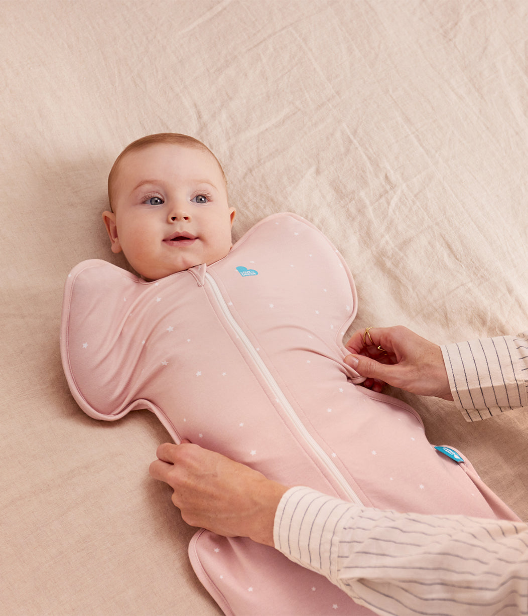 Swaddle Up™ Saco de arrullo 1.0 TOG Algodón Rosa Polvo Estrella Brillante