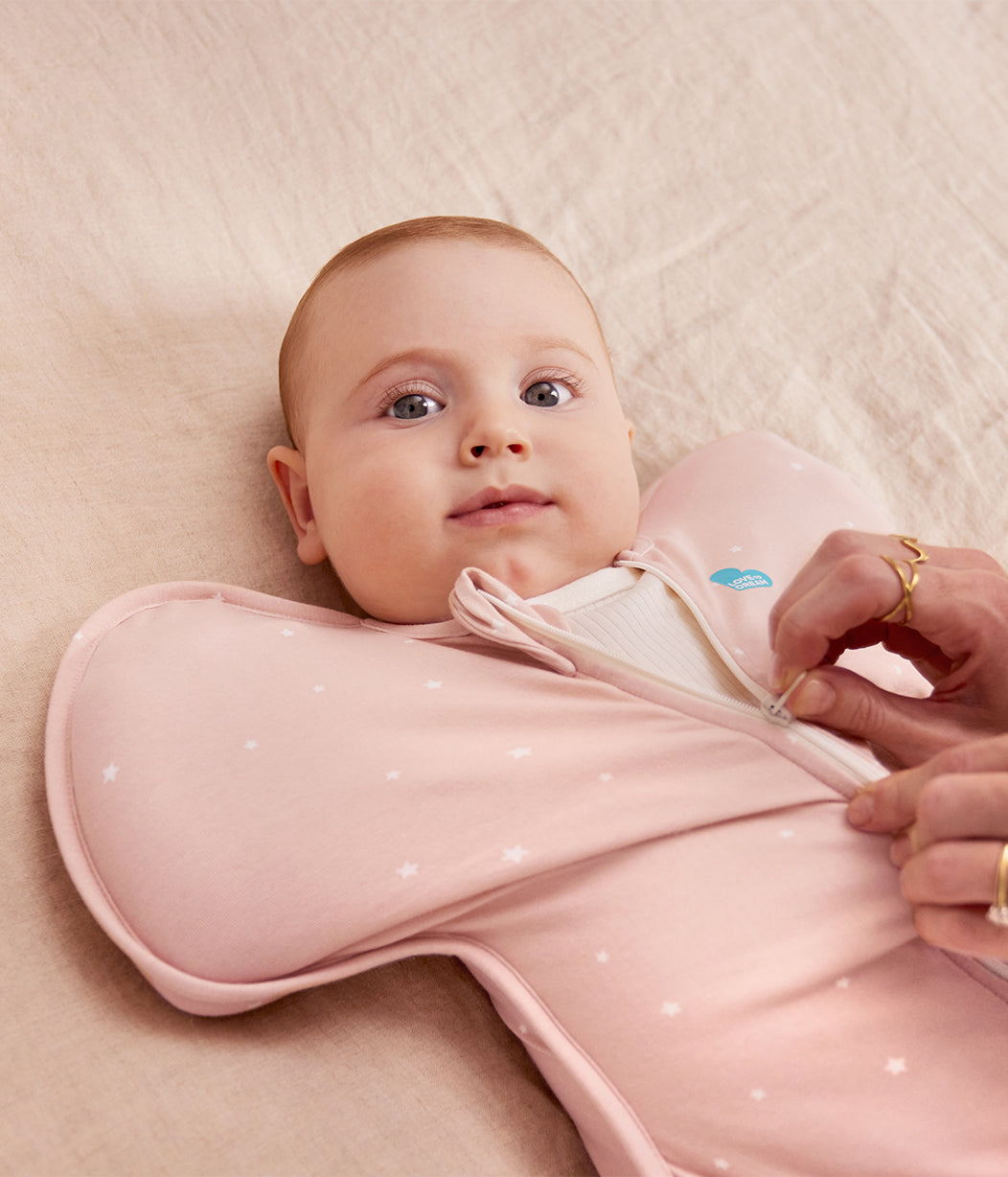 Swaddle Up™ Saco de arrullo 1.0 TOG Algodón Rosa Polvo Estrella Brillante